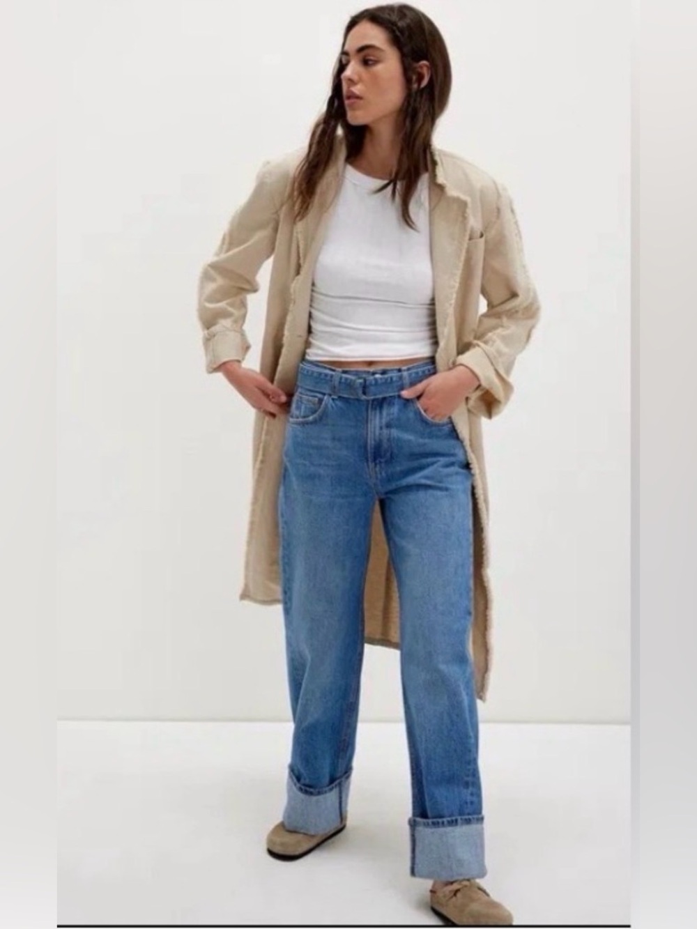 FREE PEOPLE x We The Free East Bay Cuffed Jeans/Spunky size 31